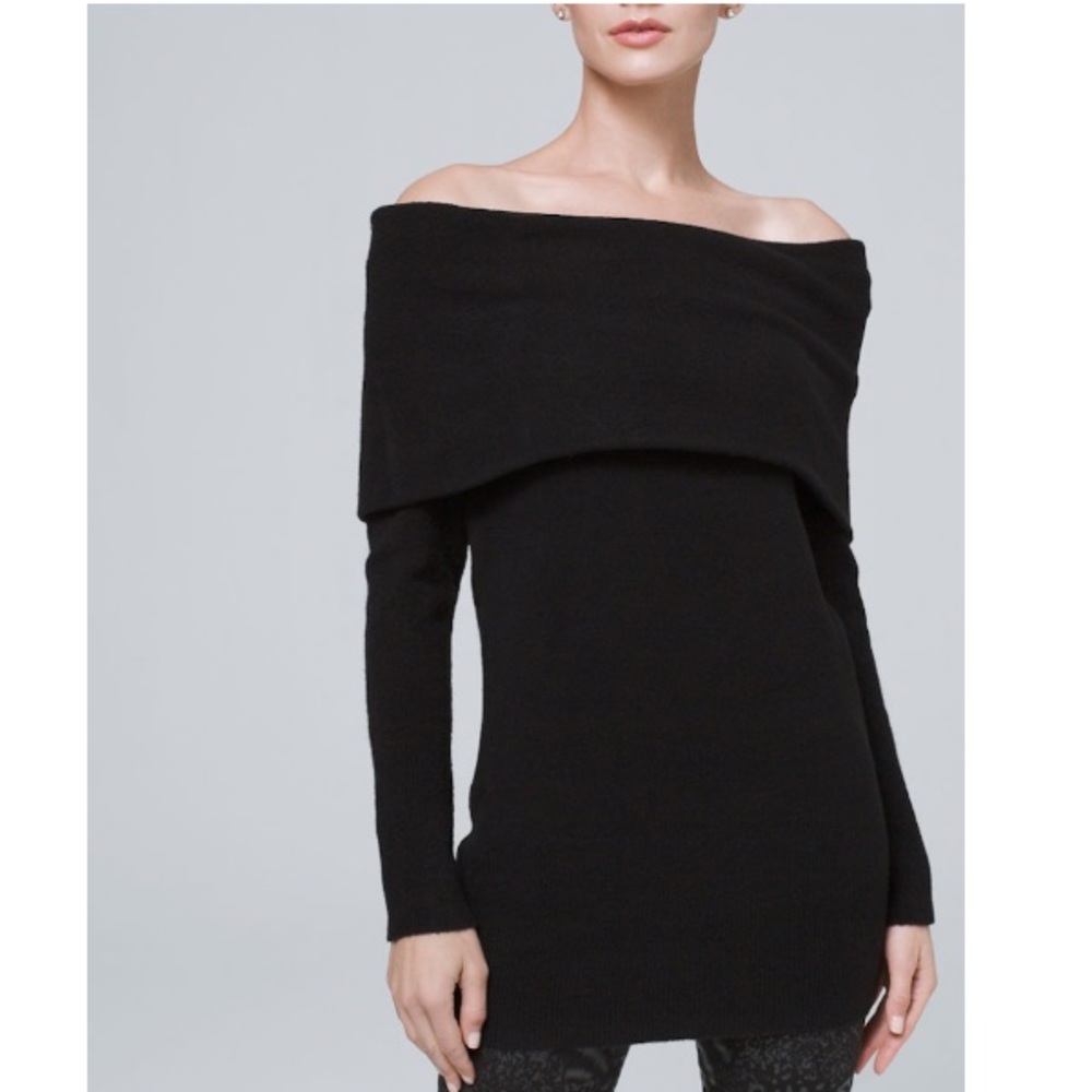 WHBM | Foldover Off-The-Shoulder Sweater STYLE: 570297848